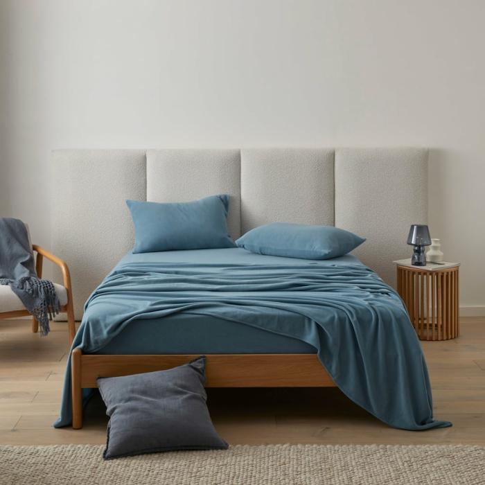 Sheets |  Cloud Blue Stone Sheet Set Bedlinen Flannelette