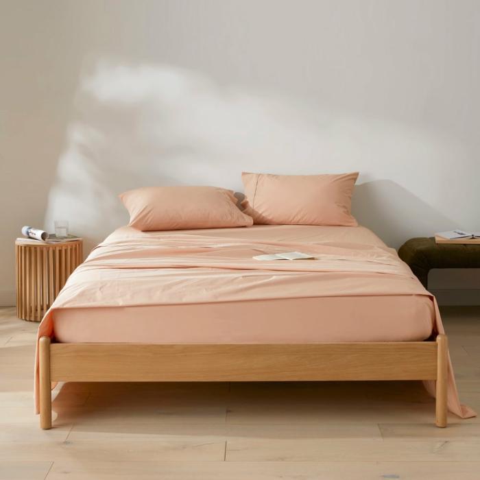 Sheets |  Fresh Cotton Percale Almond Sheet Set Bedlinen Sheets