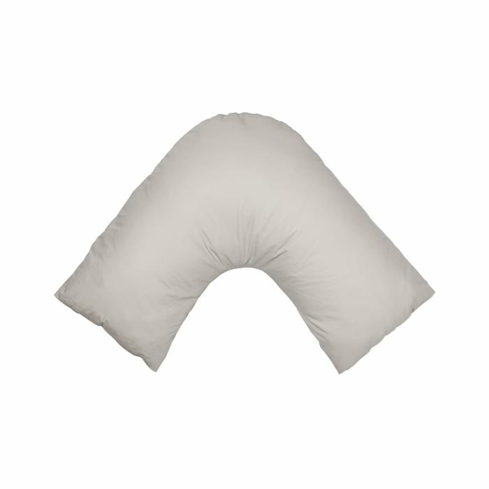 Sheets |  Fresh Cotton Percale Cloud Grey U Shaped Pillowcase Bedlinen Pillowcases