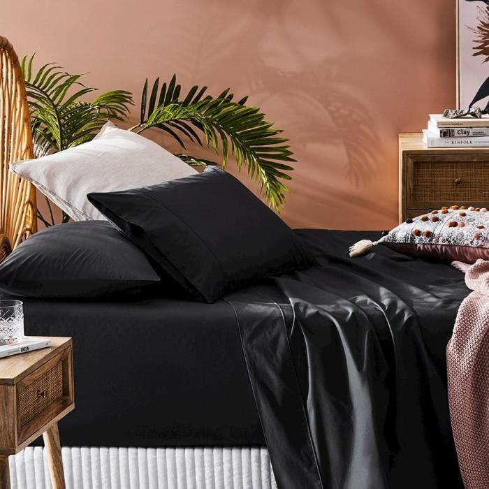 Sheets |  Fresh Cotton Percale Coal Sheet Set Bedlinen Sheets