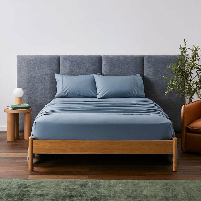 Sheets |  Fresh Cotton Percale Denim Sheet Set Bedlinen Sheets