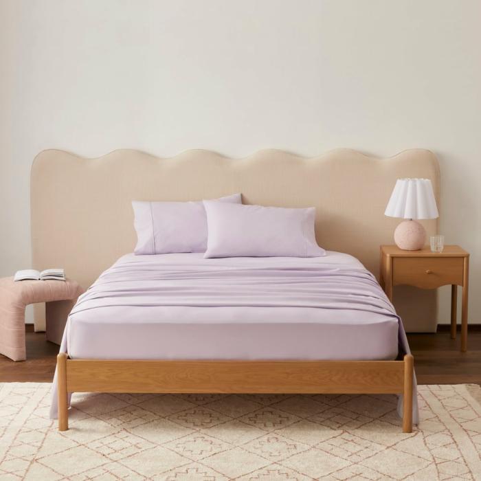 Sheets |  Fresh Cotton Percale Misty Lilac Sheet Set Bedlinen Sheets