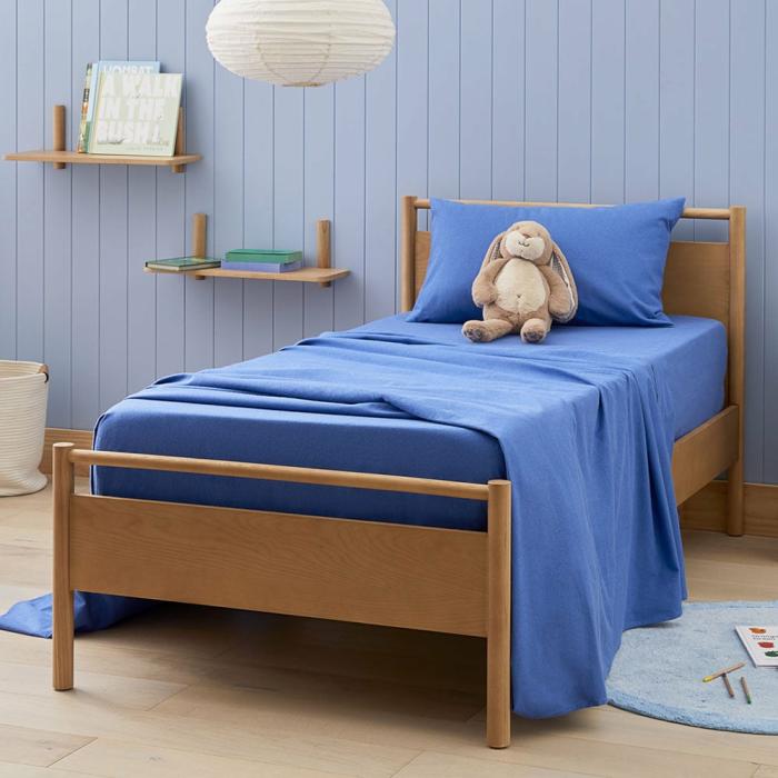 Sheets |  Plain Dye Deep Blue Flannelette Sheet Set Flannelette Flannelette