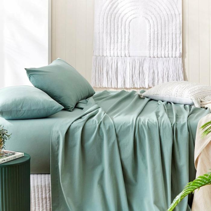 Sheets |  Stonewashed Cotton Gum Leaf Sheet Separates Bedlinen Sheets