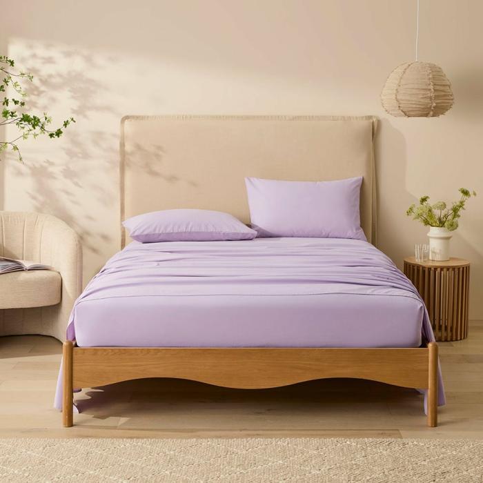 Sheets |  Stonewashed Cotton Lilac Sheet Separates Bedlinen Sheets