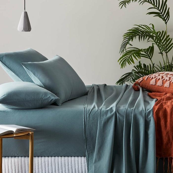 Sheets |  Stonewashed Cotton Sage Sheet Separates Bedlinen Sheets