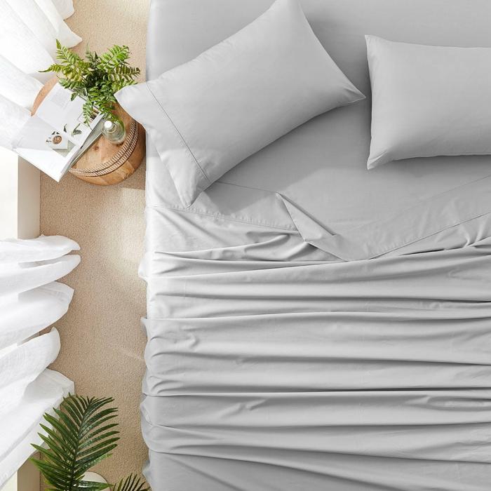 Sheets |  Worlds Softest Cotton Silver Sheet Set Bedlinen Sheets