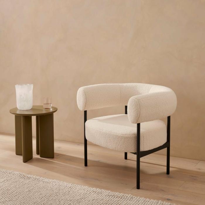 Sofas & Armchairs |  Milroy Vanilla Teddy Chair Living Room Sofas & Armchairs