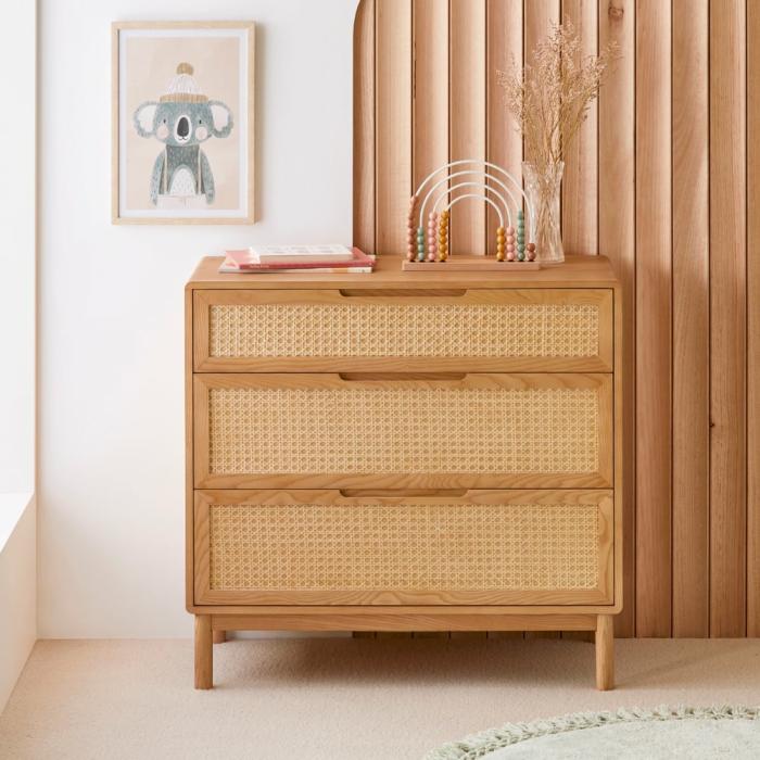 Storage |  Eden Rattan Natural Chest Of Drawers Kids Decor Storage