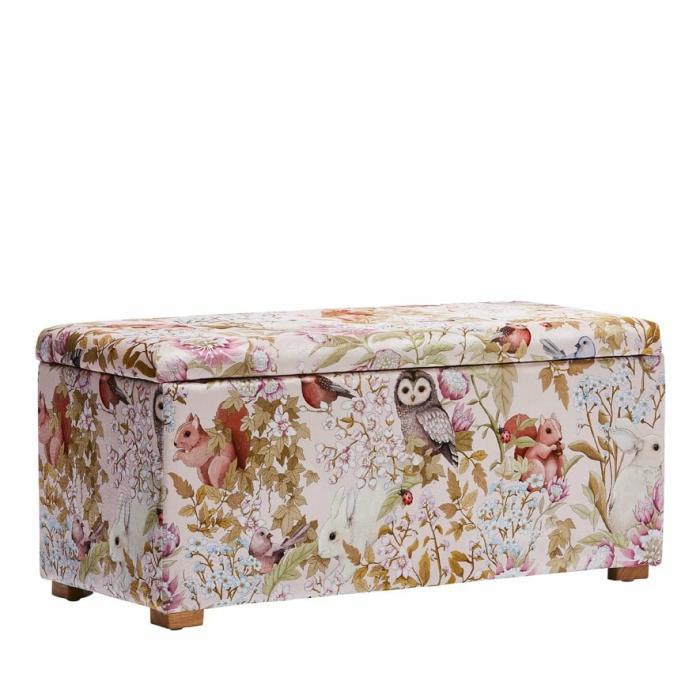 Storage |  Fleur Harris Woodlands Pink Blanket Box Kids Decor Storage