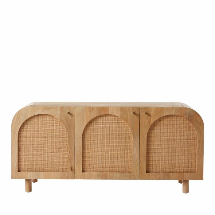 Storage & Shelves |  Bodhi Natural 3 Door Sideboard Living Room Storage & Shelves