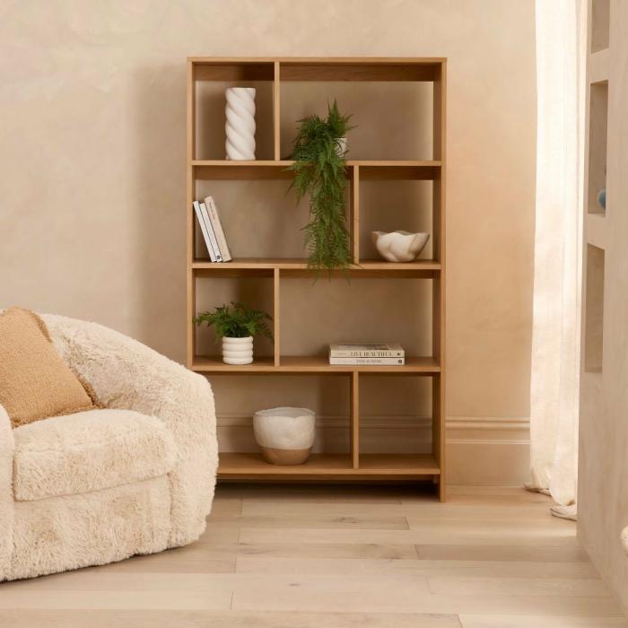 Storage & Shelves |  Denver Oak 4 Tier Bookshelf Living Room Storage & Shelves