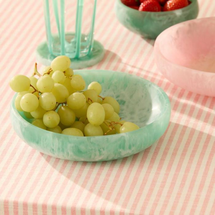 Table & Servingware |  Calypso Matte Mint Resin Medium Serving Bowl Kitchen Table & Servingware