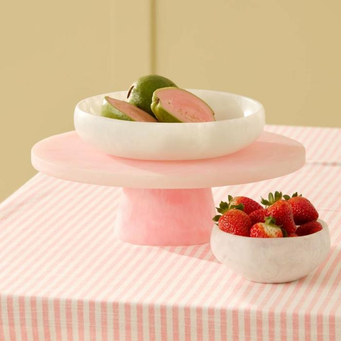 Table & Servingware |  Calypso Matte Rose Pink Resin Food Stand Kitchen Table & Servingware