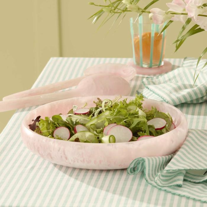 Table & Servingware |  Calypso Matte Rose Pink Resin Large Bowl Kitchen Table & Servingware