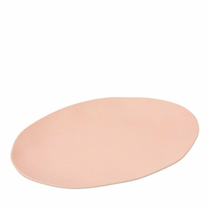 Table & Servingware |  Capri Pink Bamboo Oval Platter Kitchen Table & Servingware