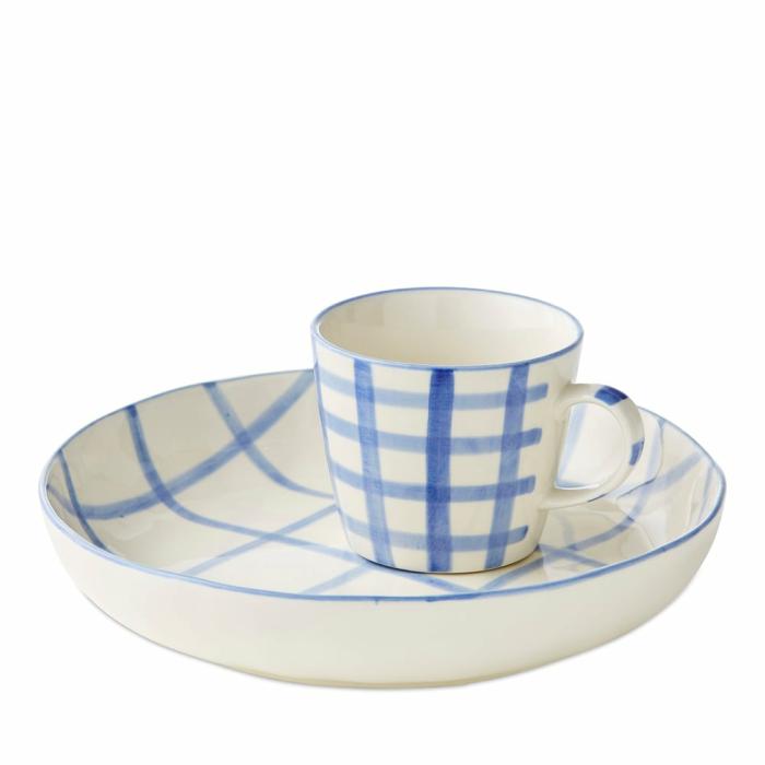 Table & Servingware |  Charli Blue Check Servingware Kitchen Table & Servingware