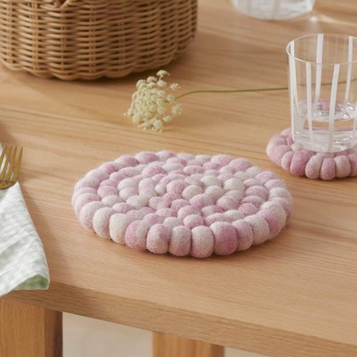 Table & Servingware |  New Zealand Wool Berry Space Dyed Trivet Kitchen Table & Servingware