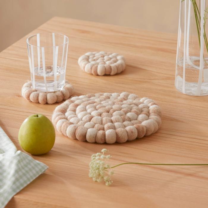 Table & Servingware |  New Zealand Wool Natural Space Dyed Trivet Kitchen Table & Servingware