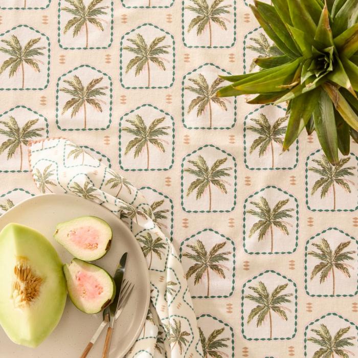 Table & Servingware |  Palm Grove Green Tablecloth Kitchen Table & Servingware