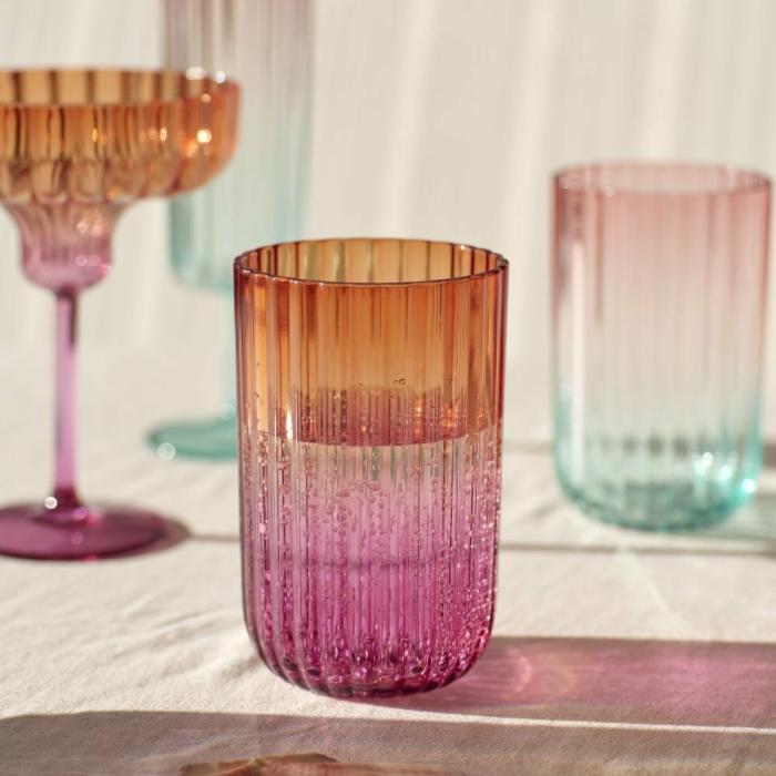 Table & Servingware |  Positano Purple & Orange Tumbler Table & Servingware