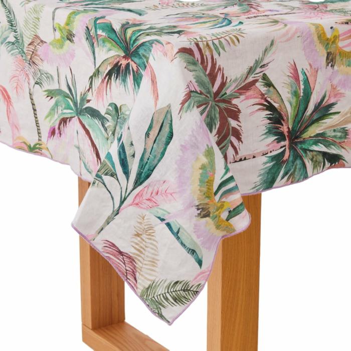 Table & Servingware |  Rio Palm Green Linen Tablecloth Kitchen Table & Servingware