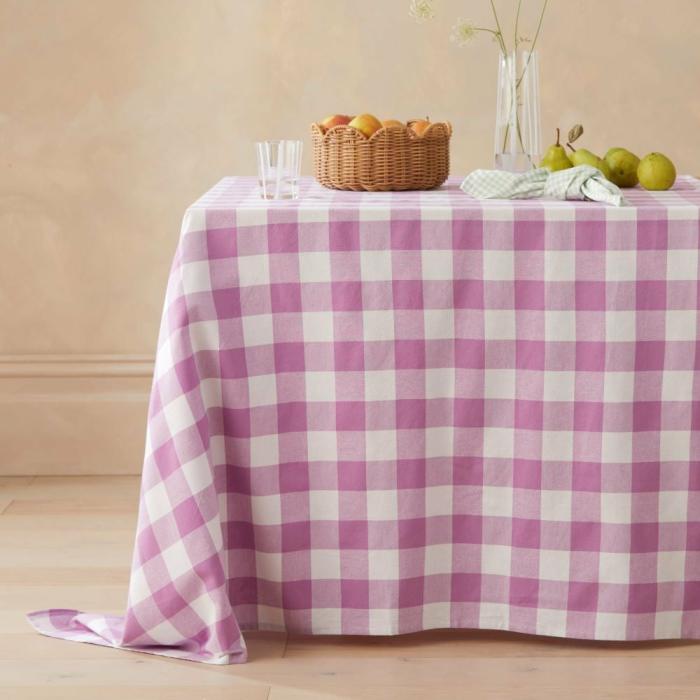 Table & Servingware |  Sadie Boysenberry Gingham Tablecloth Kitchen Table & Servingware