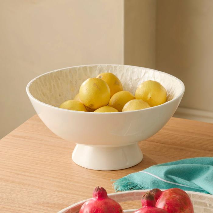 Table & Servingware |  Sicily Capiz Ivory Starburst Pedestal Bowl Kitchen Table & Servingware