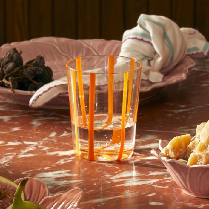 Table & Servingware |  Stripe Amber Tumbler Kitchen Table & Servingware