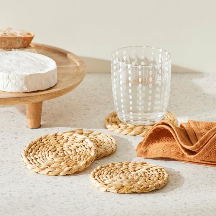 Table & Servingware |  Toledo Natural Coasters 4 Pack Kitchen Table & Servingware