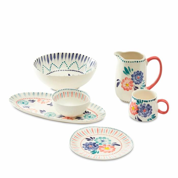 Table & Servingware |  Valentina Handpainted Blue Servingware Kitchen Table & Servingware