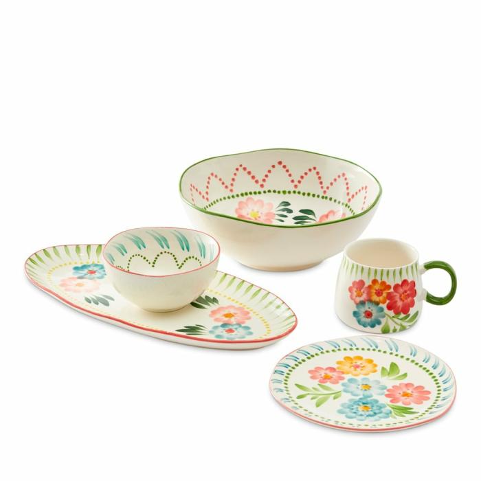 Table & Servingware |  Valentina Handpainted Green Servingware Kitchen Table & Servingware