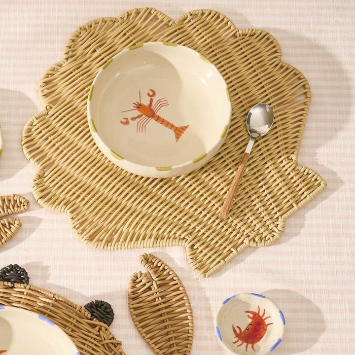 Tablecloths, Runners & Placemats |  Coastal Shell Placemat Kitchen Table & Servingware