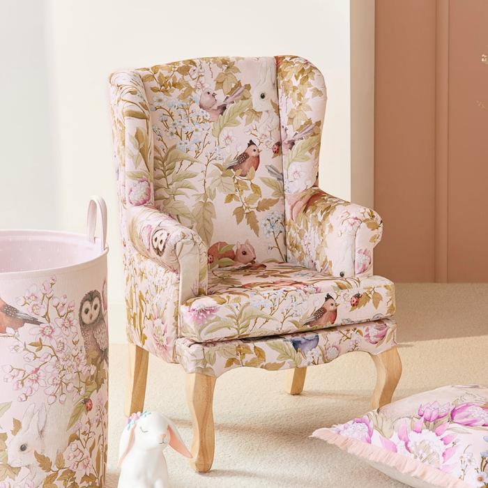 Tables & Chairs |  Fleur Harris Woodlands Pink Mini Armchair Kids Furniture Tables & Chairs