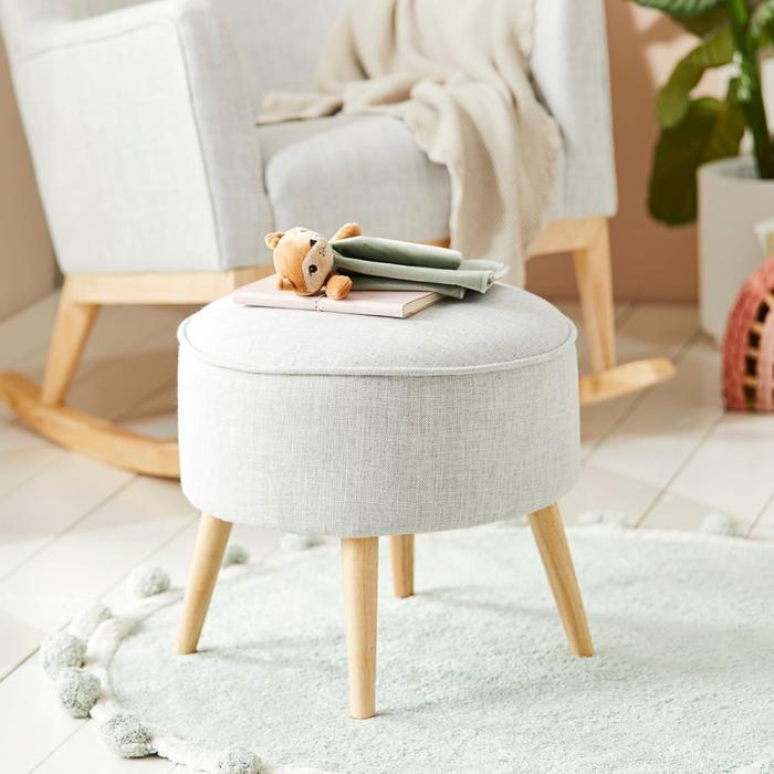 Tables & Chairs |  Marley Grey Foot Stool Kids Furniture Tables & Chairs