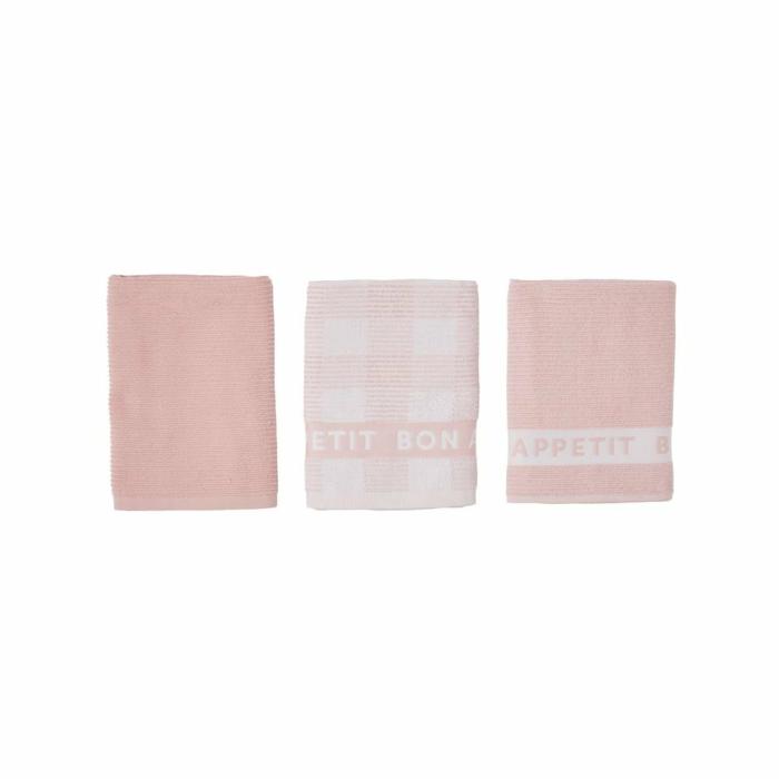 Tea Towels |  Australian Cotton Candy Pink Tea Towel Pack Of 3 Kitchen Tea Towels