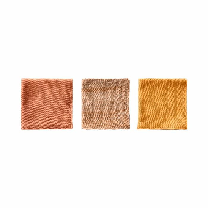 Tea Towels |  Leda Sunset Bamboo Cotton Dishcloth Pack Of 3 Kitchen Tea Towels