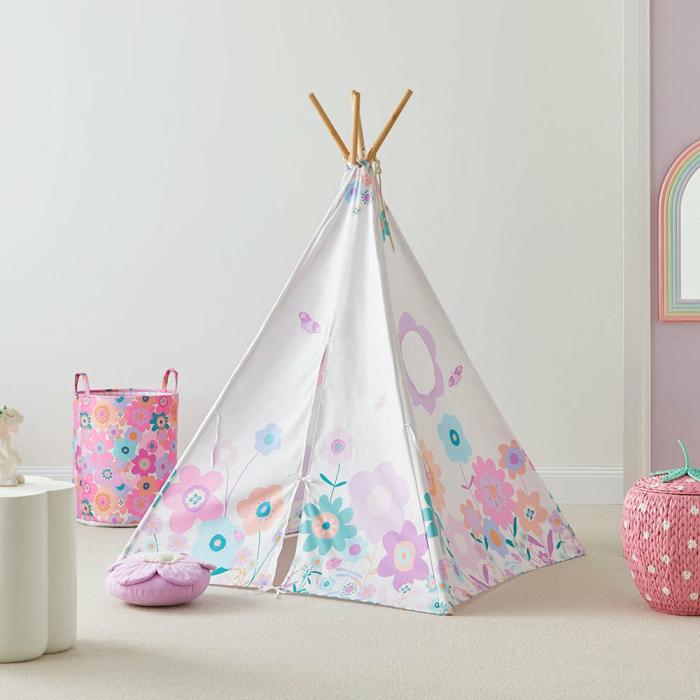 Teepees & Canopies |  Poppy Floral Teepee Kids Decor Teepees & Canopies