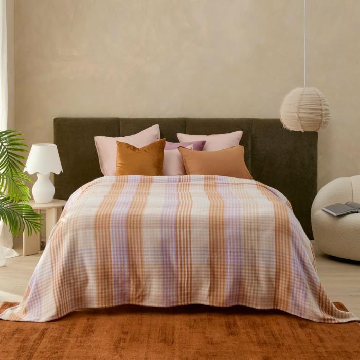 Throws & Blankets |  Alexia Natural Check Blanket Home Styling Throws & Blankets