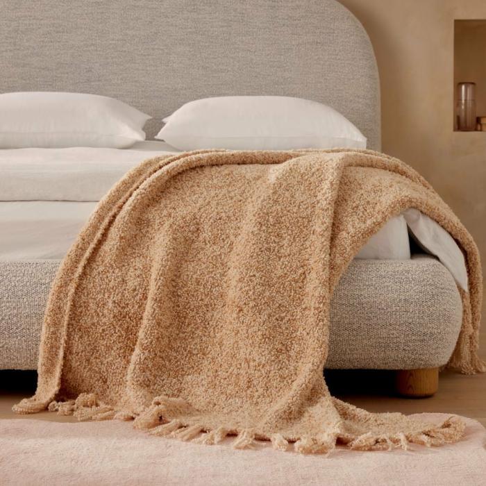 Throws & Blankets |  Bergen Natural Boucle Throw Home Styling Throws & Blankets