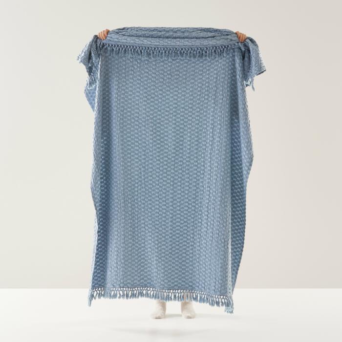 Throws & Blankets |  Byron Light Denim Throw Home Styling Throws & Blankets