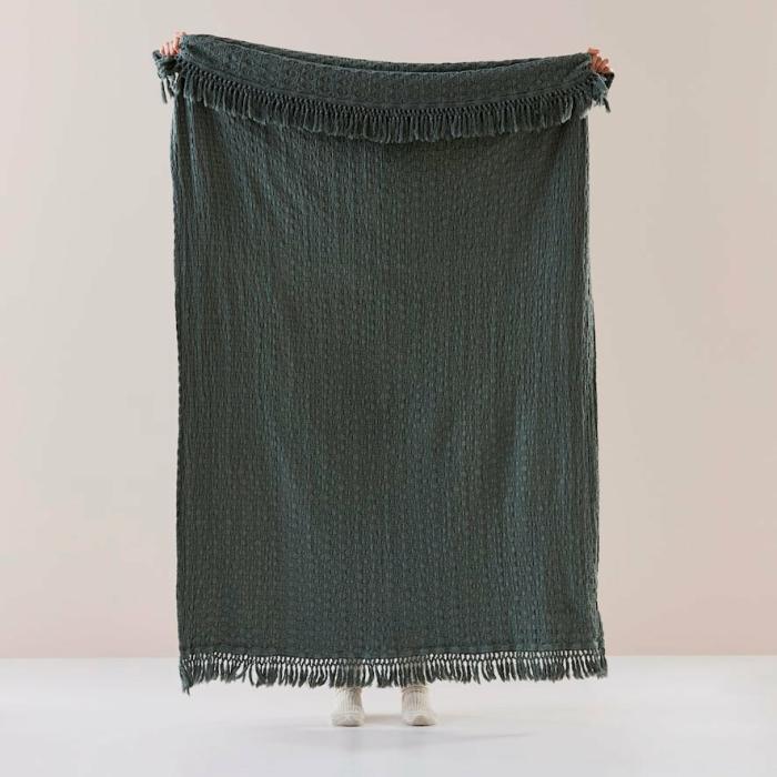 Throws & Blankets |  Byron Smokey Green Throw Home Styling Throws & Blankets