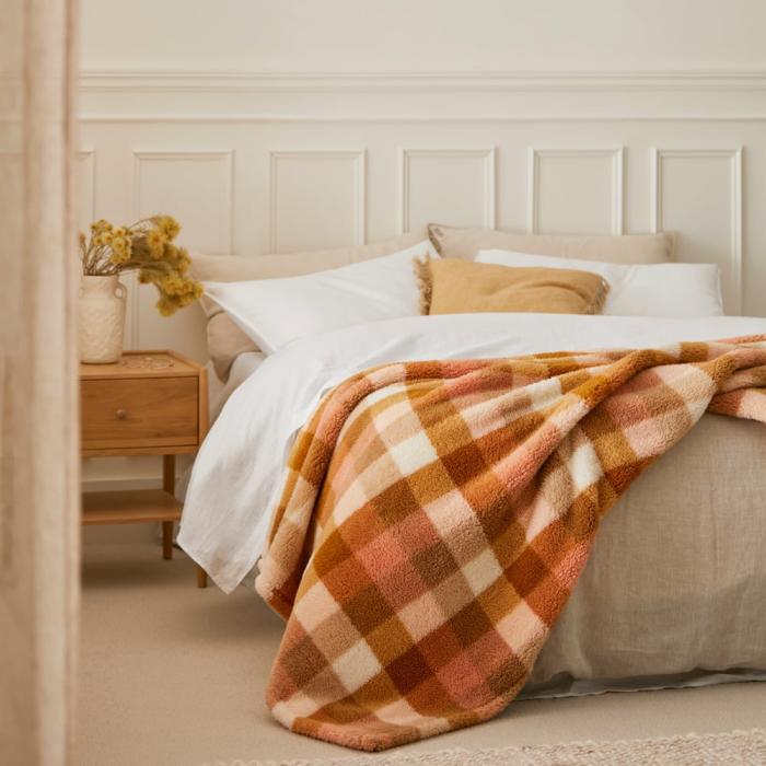 Throws & Blankets |  Cloud Earth Check Throw Home Styling Throws & Blankets