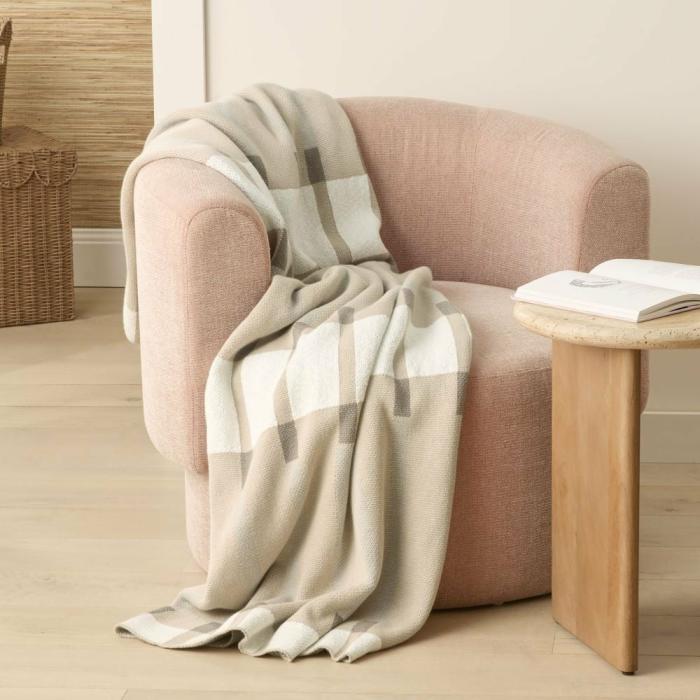 Throws & Blankets |  Geo Naturals Knit Throw Home Styling Throws & Blankets