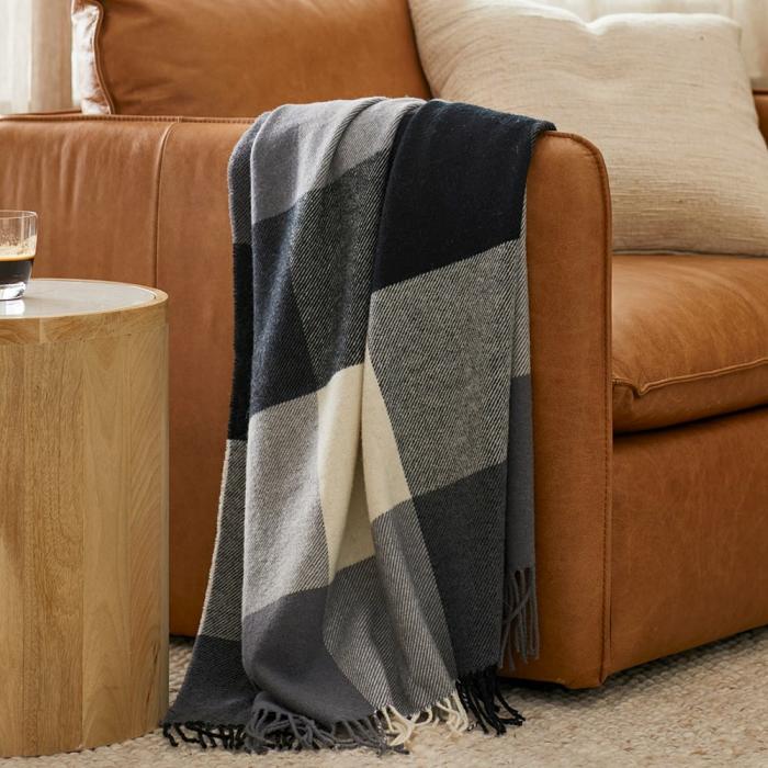 Throws & Blankets |  Holland Grey Wool Throw Home Styling Throws & Blankets