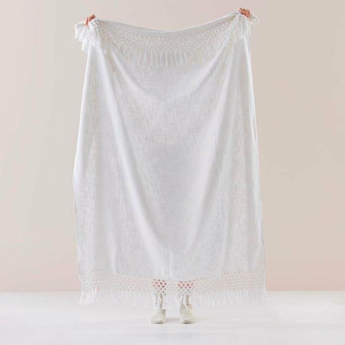 Throws & Blankets |  Macrame White Knot Throw Home Styling Throws & Blankets