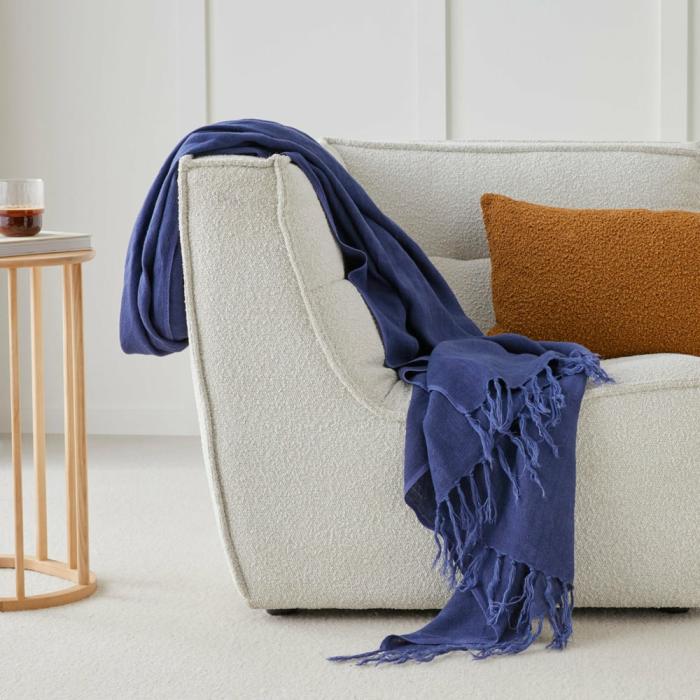 Throws & Blankets |  Malmo Denim Linen Throw Home Styling Throws & Blankets