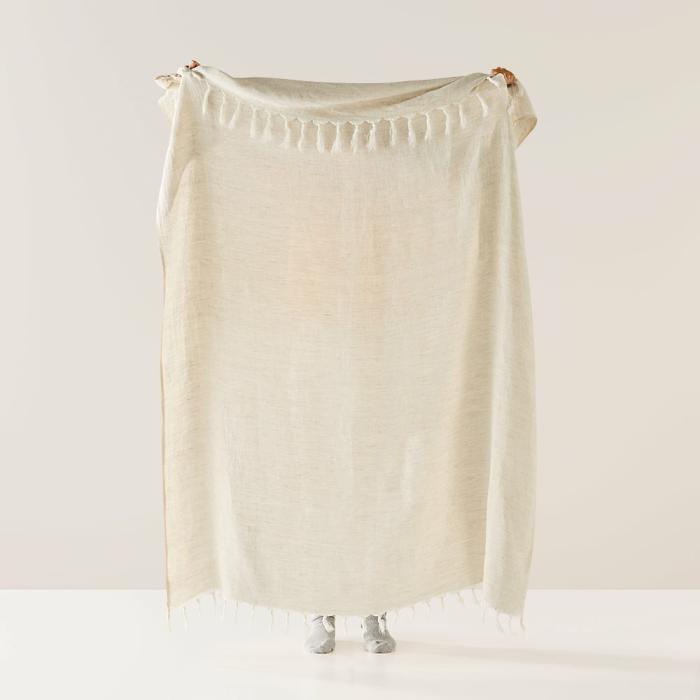 Throws & Blankets |  Malmo Natural Linen Throw Home Styling Throws & Blankets