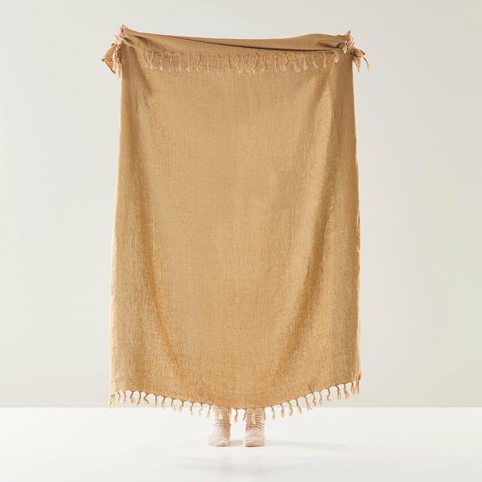 Throws & Blankets |  Malmo Tobacco Linen Throw Home Styling Throws & Blankets