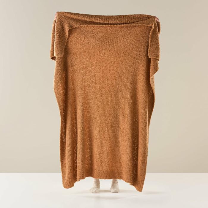 Throws & Blankets |  Manhattan Caramel Boucle Throw Home Styling Throws & Blankets